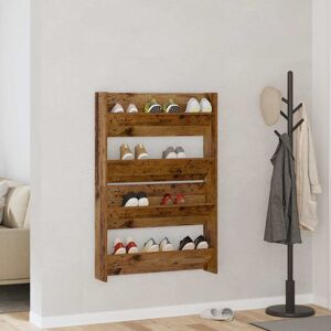 Latitude Run Wall Shoe Cabinets With Shelf 2 Pcs Artisan Oak Engineered Wood Old Wood 12