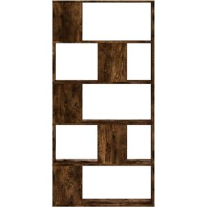 Borough Wharf Book Cabinet/Room Divider Artisian Oak 80X24x186 Cm Smoked Oak (5 Shelves) 162.5cm H x 80.5cm W x 23.5cm D