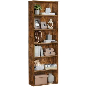 Alpen Home Bookcase, Bookshelf With 6 Shelves, For Living Room, Study, Office, Bedroom, Industrial Style, 24 X 60 X 178.5 Cm White 179cm H X 60cm W X 24cm D
