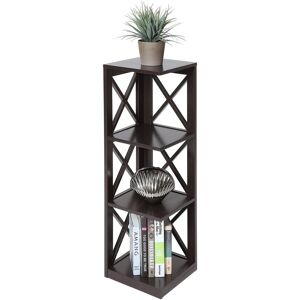 Brambly Cottage Convenience Concepts Oxford 5-Tier Corner Bookcase, Espresso Brown 97.79