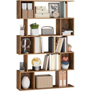 Alpen Home Bookshelf, 5-Tier Bookcase, 24 X 90 X 159 Cm, Storage Shelf With Open Compartments, For Living Room, Bedroom, Office Brown 159cm H X 90cm W X 24cm D