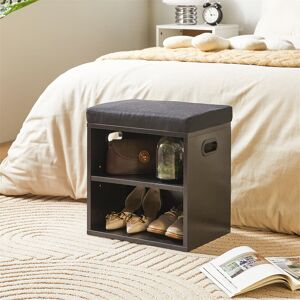 Latitude Run Shoe Storage Bench , 2 Tier Shoe Rack, Adjustable Shoe Organizer Cabinet For Entryway, Living Room, Hallway, Closet, Bedroom Black 2