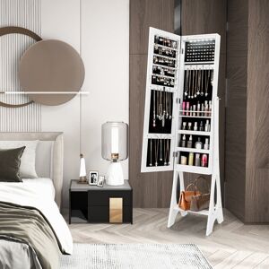 17 Stories Rinie Freestanding Jewelry Armoire White 154cm H X 36cm W X 33cm D