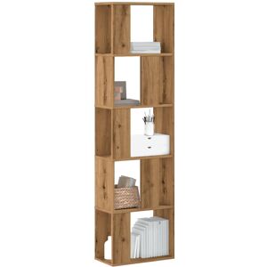 Borough Wharf Book Cabinet/Room Divider Artisian Oak 80X24x186 Cm Oak (5 Shelves) 162.5cm H x 45cm W x 23.5cm D