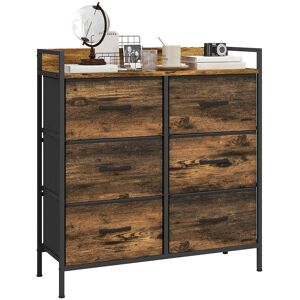Borough Wharf Abshier 6 - Drawer Chest of Drawers Brown 85cm H X 79cm W X 29cm D