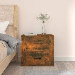 Alpen Home 2 Drawer Bedside Table Rustic Brown 47cm H X 50cm W X 36cm D