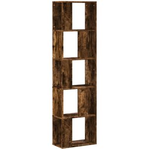 Borough Wharf Book Cabinet/Room Divider Artisian Oak 80X24x186 Cm Smoked Oak (5 Shelves) 162.5cm H x 45cm W x 23.5cm D
