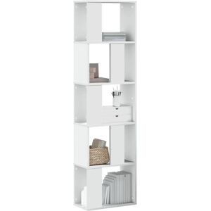 Borough Wharf Book Cabinet/Room Divider Artisian Oak 80X24x186 Cm White (5 Shelves) 162.5cm H x 45cm W x 23.5cm D