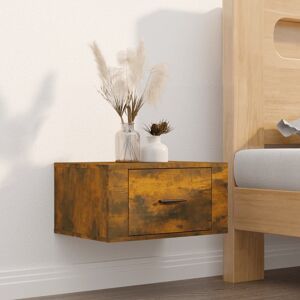 17 Stories Wall-mounted Bedside Cabinets 2 pcs Smoked Oak 25cm H X 50cm W X 36cm D