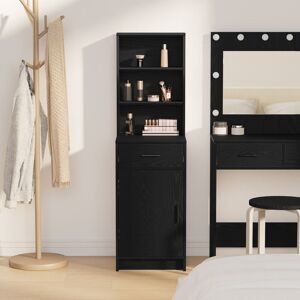 Latitude Run Black Oak Engineered Wood Medium Sideboard Rectangular Modern Black Oak 135cm H X 40cm W X 41cm D