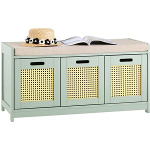 17 Stories Storage Bench Shoe Bench Shoe Rack Shoe Cabinet Green 6