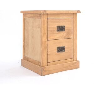 Alpen Home Nagle 2 Drawer Bedside Table Brown 56cm H X 45cm W X 40cm D