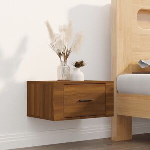 17 Stories Kima 1 Drawer Bedside Table Brown/Oak 25cm H X 50cm W X 36cm D