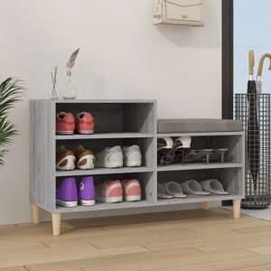 Ebern Designs vidaXL Shoe Cabinet 102 x 36 x 60 cm Engineered Wood Grey Sonoma