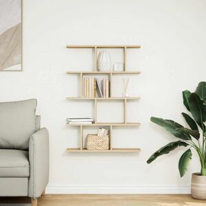 Latitude Run Wall Cube Shelf 12 Compartments Grey Sonoma Engineered Wood Sonoma Oak 100cm H X 70cm W X 18cm D