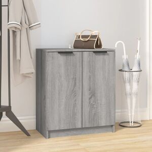 Latitude Run Shoe Cabinet Engineered Wood Hall Shoe Holder Cupboard Organiser Shelf Grey Sonoma 8