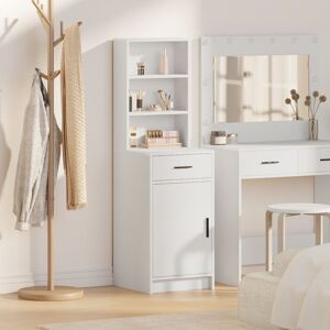 Latitude Run Black Oak Engineered Wood Medium Sideboard Rectangular Modern White 135cm H X 40cm W X 41cm D