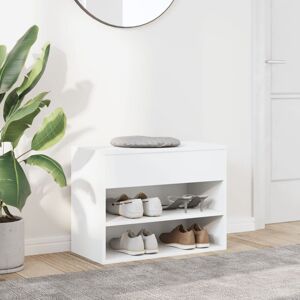 Ebern Designs 4 Pair Shoe Storage Bench White 4