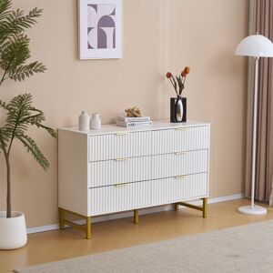 Fairmont Park Majzara 6 - Drawer Chest of Drawers Brown;White 86cm H X 49cm W X 31cm D