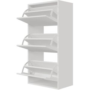 Selsey Living Veldio Wall-Mounted Three-Tier Shoe Cabinet 50 cm White 4