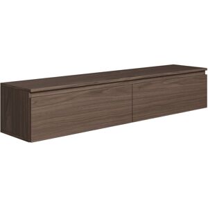 17 Stories Syvanna Wall-Mounted TV Cabinet Brown 28.4cm H x 150cm L x 31.8cm W