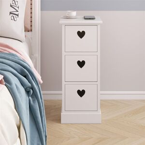 Marlow Home Co. Wiedeman 3 Drawer Bedside Table White 162.56cm H X 63.5cm W X 76.2cm D