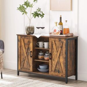 Brambly Cottage Parkstone 100Cm Wide Black;Rustic Brown 70cm H X 100cm W X 35cm D