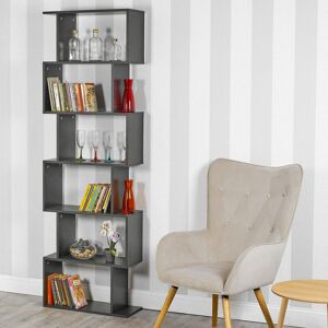 Alpen Home Bookshelves, 6-Tier Bookcase, Room Divider, Cube Display Shelf, Freestanding Storage Shelf, Modern Style, For Living Room, Bedroom, Office, Black 190.5cm H x 60cm W x 24cm D