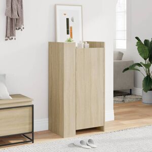 Latitude Run Shoe Cabinet Concrete Grey 52X37.5X100 Cm Engineered Wood Sonoma Oak 10