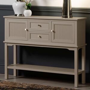 Marlow Home Co. 106cm 2 Door 2 Drawer Wooden Sideboard for Living Room Furniture, Storage Buffet Cabinet with Shelf Taupe 81cm H X 106cm W X 28cm D