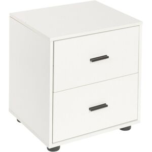 17 Stories Laster 2 Drawer Bedside Table White 109.22cm H X 101.6cm W X 86.36cm D