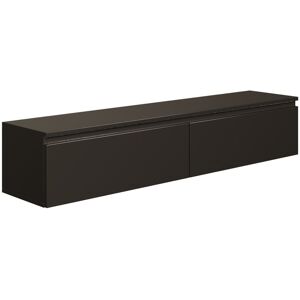 17 Stories Syvanna Wall-Mounted TV Cabinet Black 28.4cm H x 150cm L x 31.8cm W