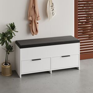 Latitude Run 8 Pair Shoe Storage Bench White 8