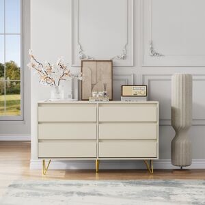 Fairmont Park Chest Of 6 Drawers Cream Cd605 Cream 77cm H Fairmont Park Chest Of 6 Drawers Cream Cd605 Cream 77cm H