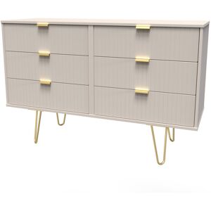 Canora Grey Fully Assembled Amilyn 6 Drawer 112Cm W Double Dresser Kashmir Matt 79.5cm H X 112cm W X 41.5cm D Canora Grey Fully Assembled Amilyn 6 Drawer 112Cm W Double Dresser Kashmir Matt 79.5cm H X 112cm W X 41.5cm D