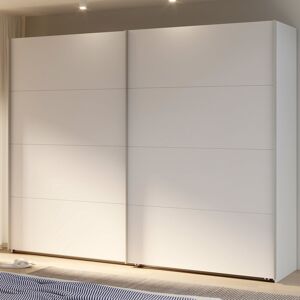 17 Stories Modern Wardrobe with 2 Sliding Doors, Engineered Wood, White Chrome 210.5cm H x 269.8cm W x 61.2cm D 17 Stories Modern Wardrobe with 2 Sliding Doors, Engineered Wood, White Chrome 210.5cm H x 269.8cm W x 61.2cm D