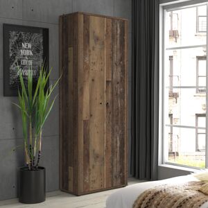 Wade Logan Amandla 2 Door Wardrobe Old Wood 197.5cm H X 73.7cm W X 34.8cm D Wade Logan Amandla 2 Door Wardrobe Old Wood 197.5cm H X 73.7cm W X 34.8cm D