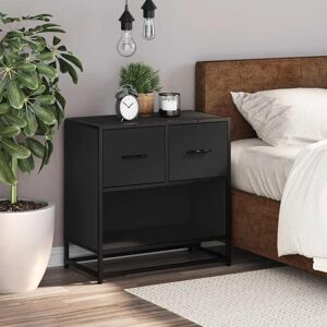 Rio Bedside Cabinet 60X31x60 Cm Engineered Wood And Metal Black 60cm H X 60cm W X 31cm D Rio Bedside Cabinet 60X31x60 Cm Engineered Wood And Metal Black 60cm H X 60cm W X 31cm D
