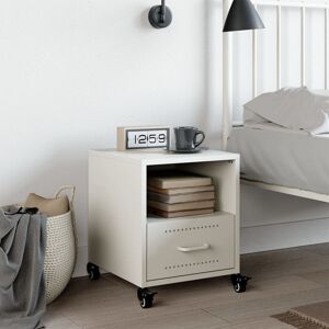 Latitude Run Bedside Cabinet 36X39x43.5 Cm Steel White 43.5cm H X 36cm W X 39cm D Latitude Run Bedside Cabinet 36X39x43.5 Cm Steel White 43.5cm H X 36cm W X 39cm D