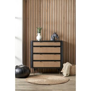 August Grove Caylin Solid Wood 100cm W Chest of Drawers Black;Beige 106cm H X 100cm W X 45cm D August Grove Caylin Solid Wood 100cm W Chest of Drawers Black;Beige 106cm H X 100cm W X 45cm D