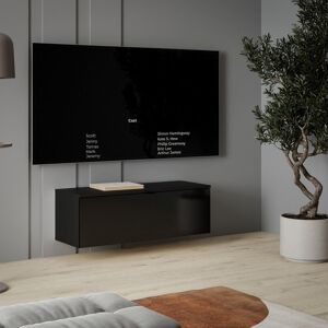 17 Stories Minimalistic, modern TV cabinet with tilt-out drawer, 99,9 cm W x 35,4 cm H x 34,8 cm D Black 88" 17 Stories Minimalistic, modern TV cabinet with tilt-out drawer, 99,9 cm W x 35,4 cm H x 34,8 cm D Black 88"