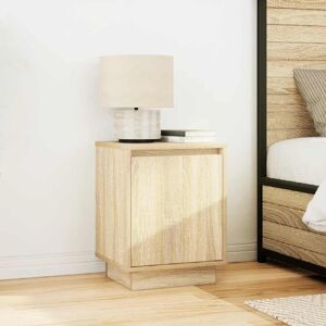 Metro Lane Bedside Cabinet With LED Lights Old Wood 38X34x50 Cm Sonoma Oak 50cm H X 38cm W X 34cm D Metro Lane Bedside Cabinet With LED Lights Old Wood 38X34x50 Cm Sonoma Oak 50cm H X 38cm W X 34cm D
