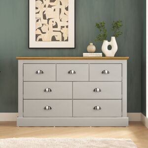Brambly Cottage Sufy Octave 7 Drawer Chest Light Grey 73.6cm H X 119cm W X 35.30cm D Brambly Cottage Sufy Octave 7 Drawer Chest Light Grey 73.6cm H X 119cm W X 35.30cm D
