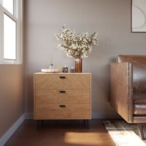 17 Stories Nathainel 3 - Drawer Chest of Drawers Brown 78.5cm H X 80cm W X 40cm D 17 Stories Nathainel 3 - Drawer Chest of Drawers Brown 78.5cm H X 80cm W X 40cm D