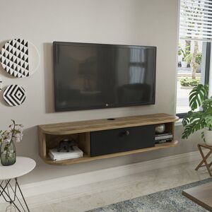 17 Stories Myrlin TV Stand for TVs up to 55" Black/Walnut 55" 17 Stories Myrlin TV Stand for TVs up to 55" Black/Walnut 55"
