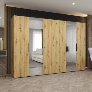 17 Stories White Stojadin II Hinged Door Wardrobe 300cm - Bright, Spacious Storage with Mirrored Accents Oak 202cm H X 300cm W X 52cm D 17 Stories White Stojadin II Hinged Door Wardrobe 300cm - Bright, Spacious Storage with Mirrored Accents Oak 202cm H X 300cm W X 52cm D