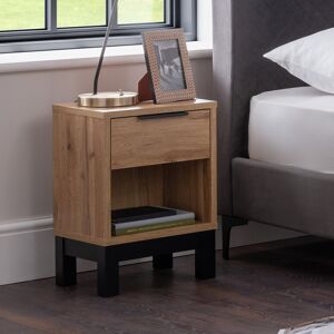 Wade Logan Yonkers 1 Drawer Bedside Oak 50cm H X 35cm W X 26cm D Wade Logan Yonkers 1 Drawer Bedside Oak 50cm H X 35cm W X 26cm D