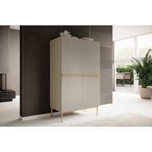 Canora Grey NICOLE KREDENS 100 2D2SZ Cream/Gold 160cm H X 100cm W X 45cm D Canora Grey NICOLE KREDENS 100 2D2SZ Cream/Gold 160cm H X 100cm W X 45cm D