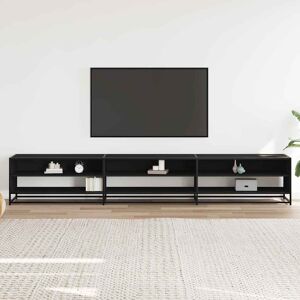 Borough Wharf TV Cabinet Sonoma Oak 270X40x46 Cm Engineered Wood Black 88" Borough Wharf TV Cabinet Sonoma Oak 270X40x46 Cm Engineered Wood Black 88"