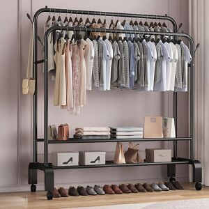 Rebrilliant 150cm Rolling Clothing Rack Rebrilliant 150cm Rolling Clothing Rack